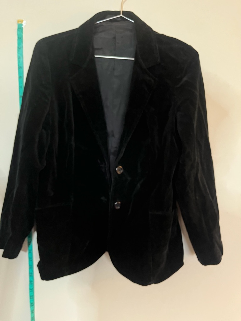 Classic Black Velvet Blazer